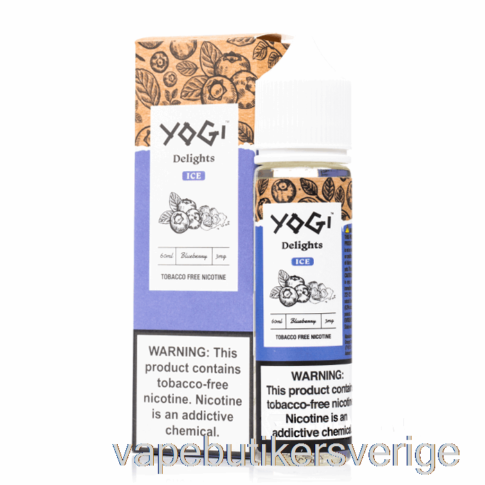 Vape Sverige Blåbärsis - Yogi Läckerheter - 60ml 3mg